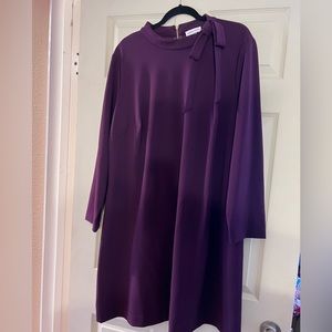 Calvin Klein purple work dress.